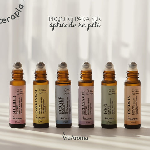 Blend De Óleos Essenciais Vegano 10ml Roll-On Mulher Via Aroma