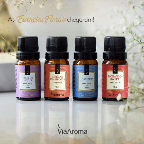 Kit 10 Essências Aromatizadoras Para Difusor Elétrico 10ml Via Aroma Sortidas