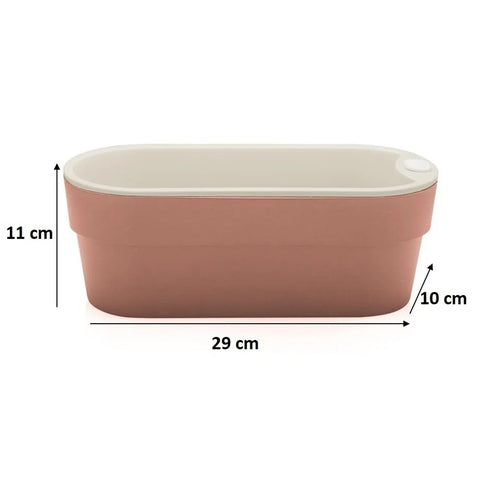 2 Vasos Auto irrigáveis Para Plantas Temperos Jardim Hortinha Terracota