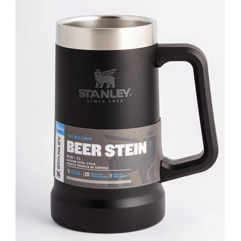 Kit Cerveja Chopp Garrafa Térmica Growler 1,9L E Caneca Térmica Stanley Preto