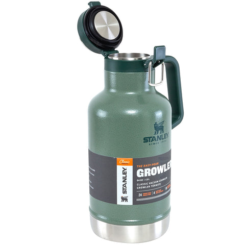 Kit Growler Cerveja 1,9L E Copo Térmico Com Tampa E Abridor 473ml Stanley Verde