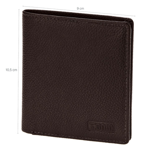 Carteira Masculina De Couro Porta Cartões Notas E Documentos Tonin Marrom