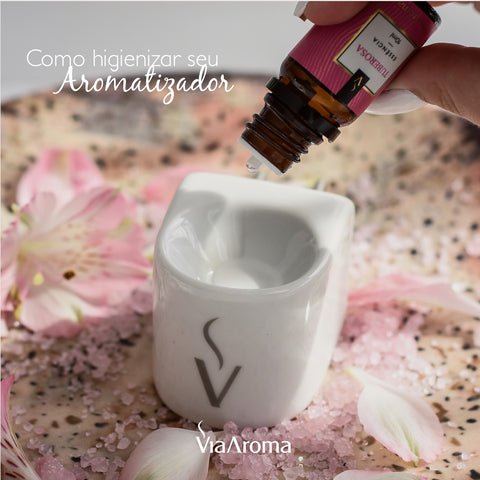 Aromatizador De Ambiente Original Via Aroma Difusor Elétrico Branco