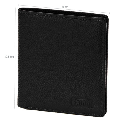 Carteira Masculina De Couro Porta Cartões Notas E Documentos Tonin Preto