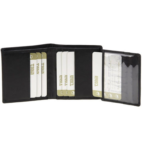 Carteira Masculina De Couro Porta Cartões Notas E Documentos Tonin Preto