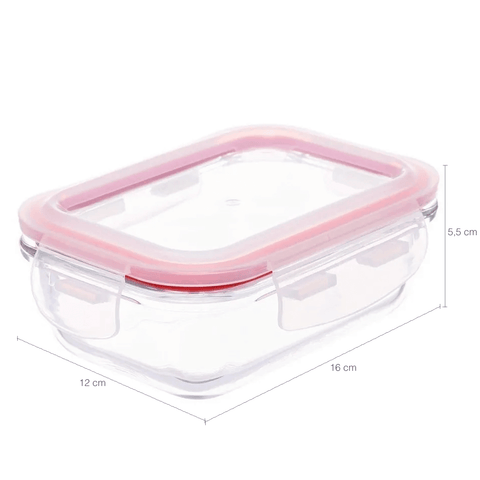 Conjunto De Dois Potes Pequenos De Vidro 370ml Potes Com Tampa Hermética Conserve it Invicta