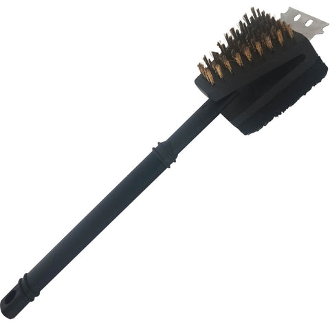 Limpa Grill Para limpar Grelha Chapa E Churrasqueira Com cerdas De Aço Inox Espátula E Esponja Nautika