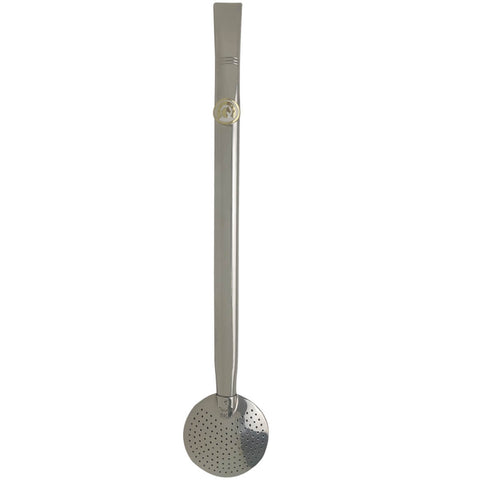 Bomba de Chimarrão Tererê Sublime 23cm Aço Inox Bojo Normal Pingente Ferradura Taumer