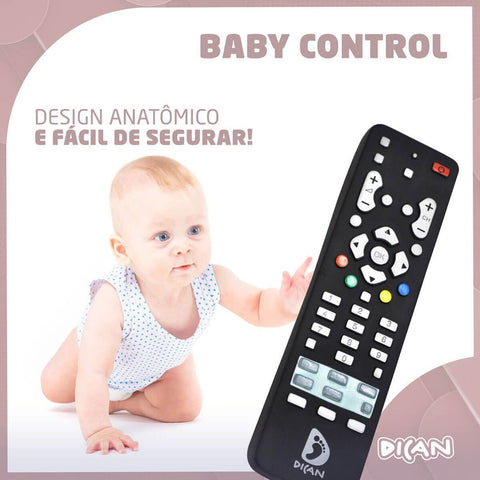 Mordedor para Bebê em Formato de Controle Remoto de Televisão Brinquedo Infantil Dican Preto