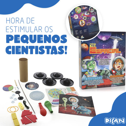 Hora da Ciência Primeiro Kit Espacial Dican Ficção Científica Brinquedo Educativo Colorido