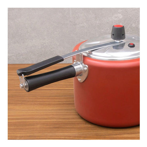 Panela de Pressão de Alumínio Antiaderente Pro-flon Vapt 4,5 litros Brinox Vermelha