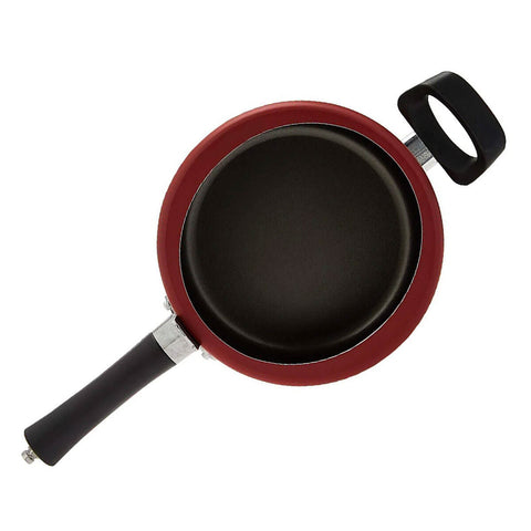 Panela de Pressão de Alumínio Antiaderente Pro-flon Vapt 4,5 litros Brinox Vermelha