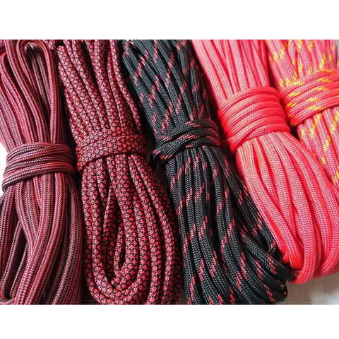 Paracord 550 Libras 4mm Corda De Sobrevivência Tática Militar 10 Metros 366kgf Vermelho Diamond