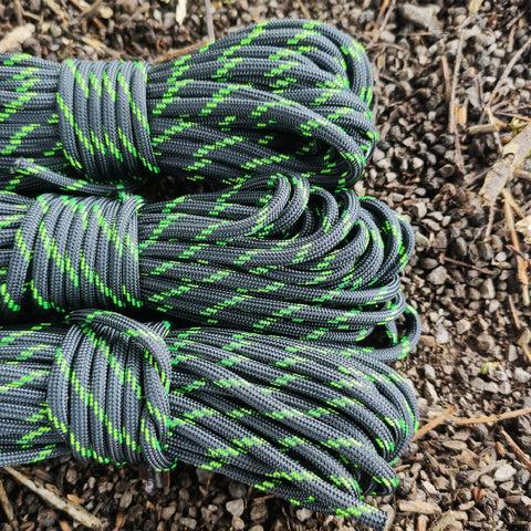 Paracord 550 Libras 4mm Corda De Sobrevivência Tática Militar 10 Metros 366Kgf Green Neon Dark