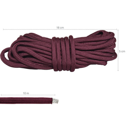 Paracord 750 Libras 5mm 387kg Corda de Sobrevivência Resistente 10 Metros Vinho