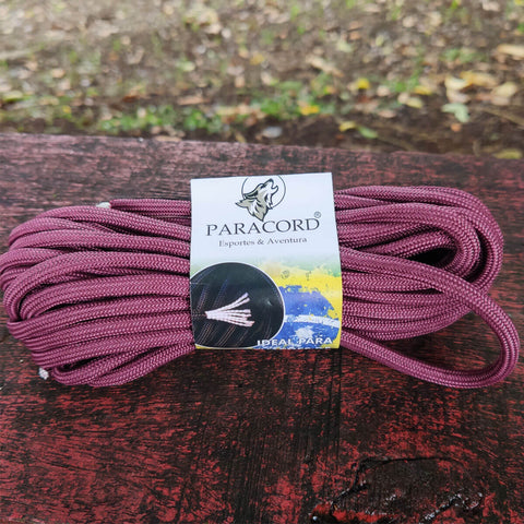 Paracord 750 Libras 5mm 387kg Corda de Sobrevivência Resistente 10 Metros Vinho