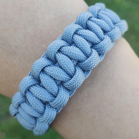 Pulseira Paracord 550lb Bracelete Tático 2,5m Corda De Sobrevivência Cinza