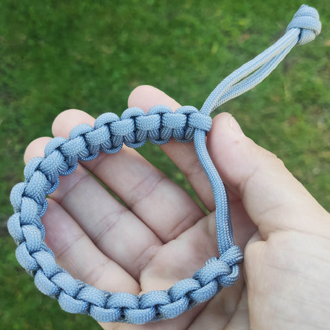 Pulseira Paracord 550lb Bracelete Tático 2,5m Corda De Sobrevivência Cinza