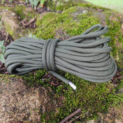 Paracord 750 Libras 5mm 387kg Corda de Sobrevivência Resistente 10 Metros Cinza