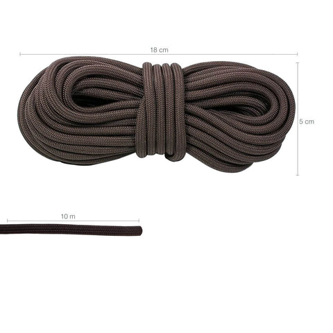 Paracord 750 Libras 5mm 387kg Corda de Sobrevivência Resistente 10 Metros Marrom