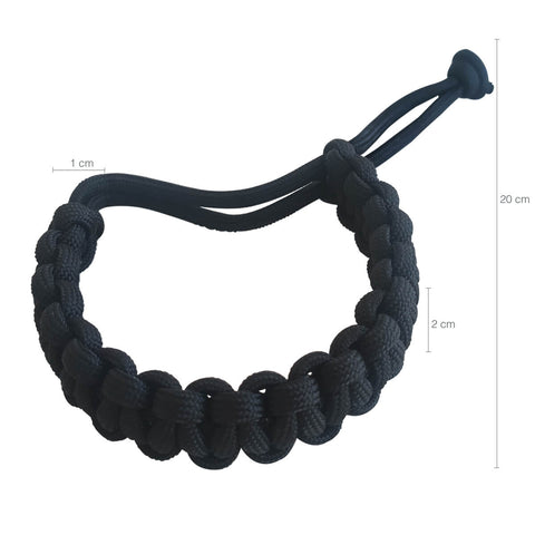 Pulseira Paracord 550lb Bracelete Tático 2,5m Corda De Sobrevivência Preto