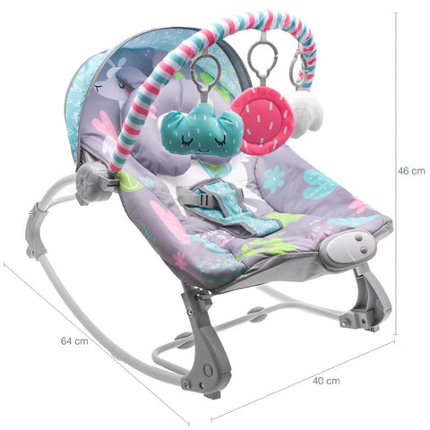 Cadeirinha de Balaço e Descanso para Bebê Musical e Vibratória Até 20kg Lhama Dican