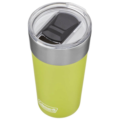 Copo Térmico de Cerveja com Tampa 600ml Aço Inox Copo Coleman Light Green com Abridor