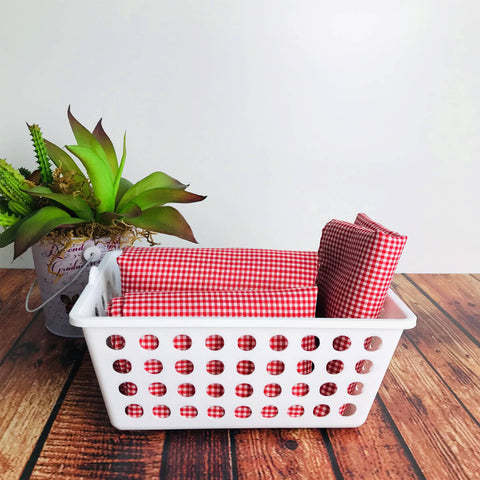 Conjunto 4 Cestos Plásticos Multiuso Caixas Organizadoras 2,2L Branco