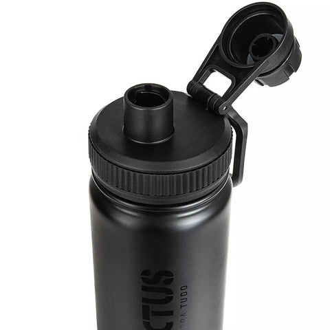 Garrafa Térmica 500ml Sonic 2.0 Invictus Aço Inox 304 Tampa De Dupla Abertura Preto Fosco