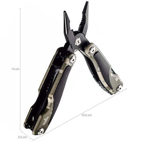 Kit Alicate Multitool Invictus Precision e Canivete Tático Militar Invictus Squad Inox 420 Camuflado