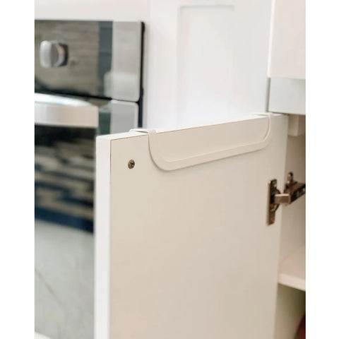Suporte Toalheiro Porta De Armário Cozinha De Aço Carbono Branco E Madeira Porta Toalha Yoi