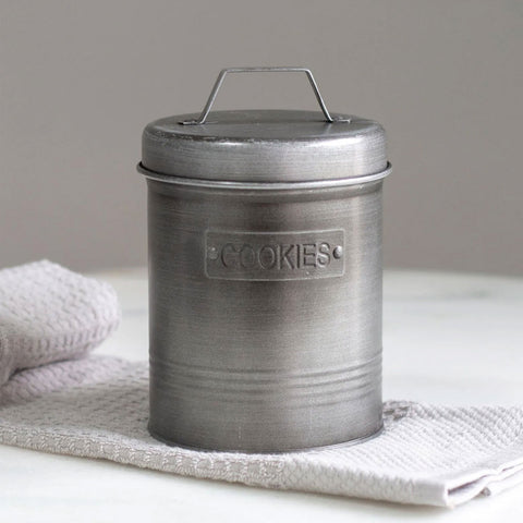 Pote para Biscoitos 1,50L Lata Cookies Porta Condimentos em Aço Soho Yoi Grafite