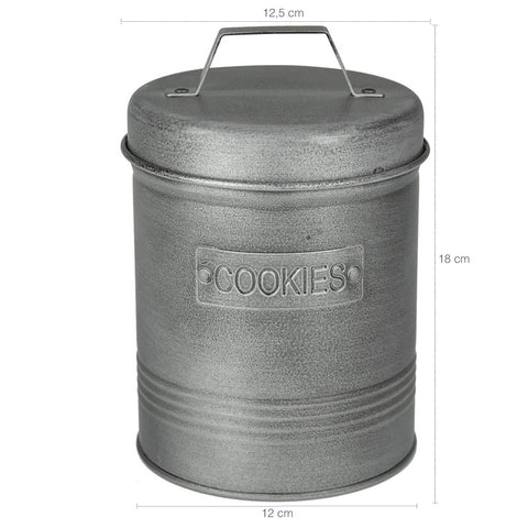 Kit 3 Latas Porta Condimentos para Açúcar Café e Biscoitos e 1 Porta Utensílios em Aço Soho Yoi Grafite